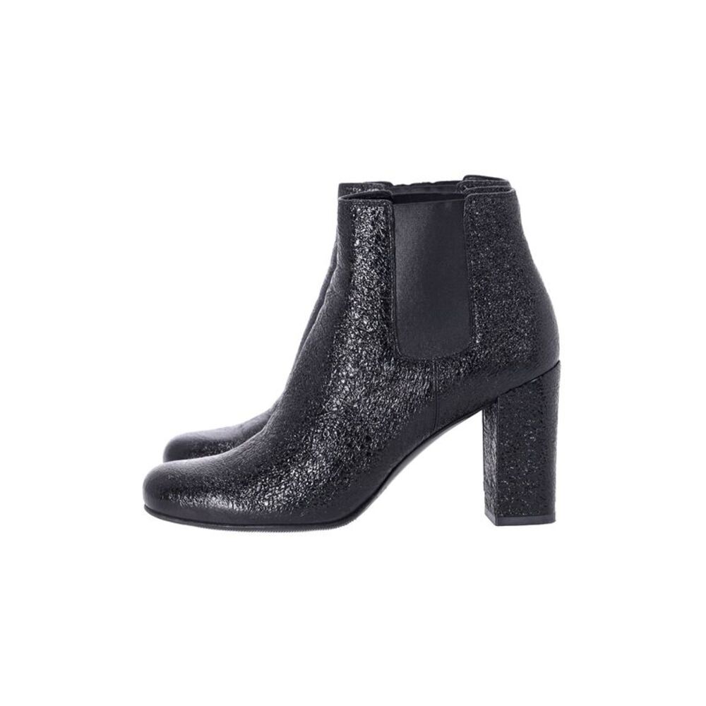 Saint Laurent High Heel Chelsea Boots in Black Leather - Picture 3 of 7